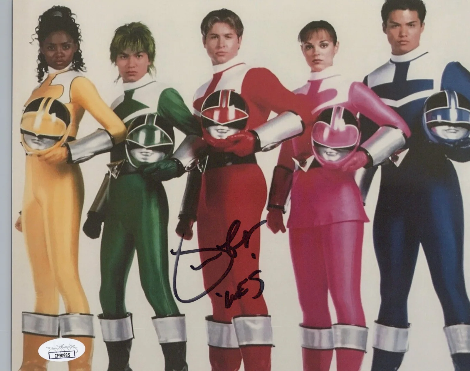 Jason Faunt — Power Rangers Time Force- Jason Faunt, Wes Collins signed 8x10 photo JSA COA