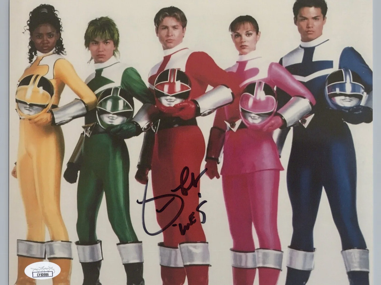 Jason Faunt — Power Rangers Time Force- Jason Faunt, Wes Collins signed 8x10 photo JSA COA