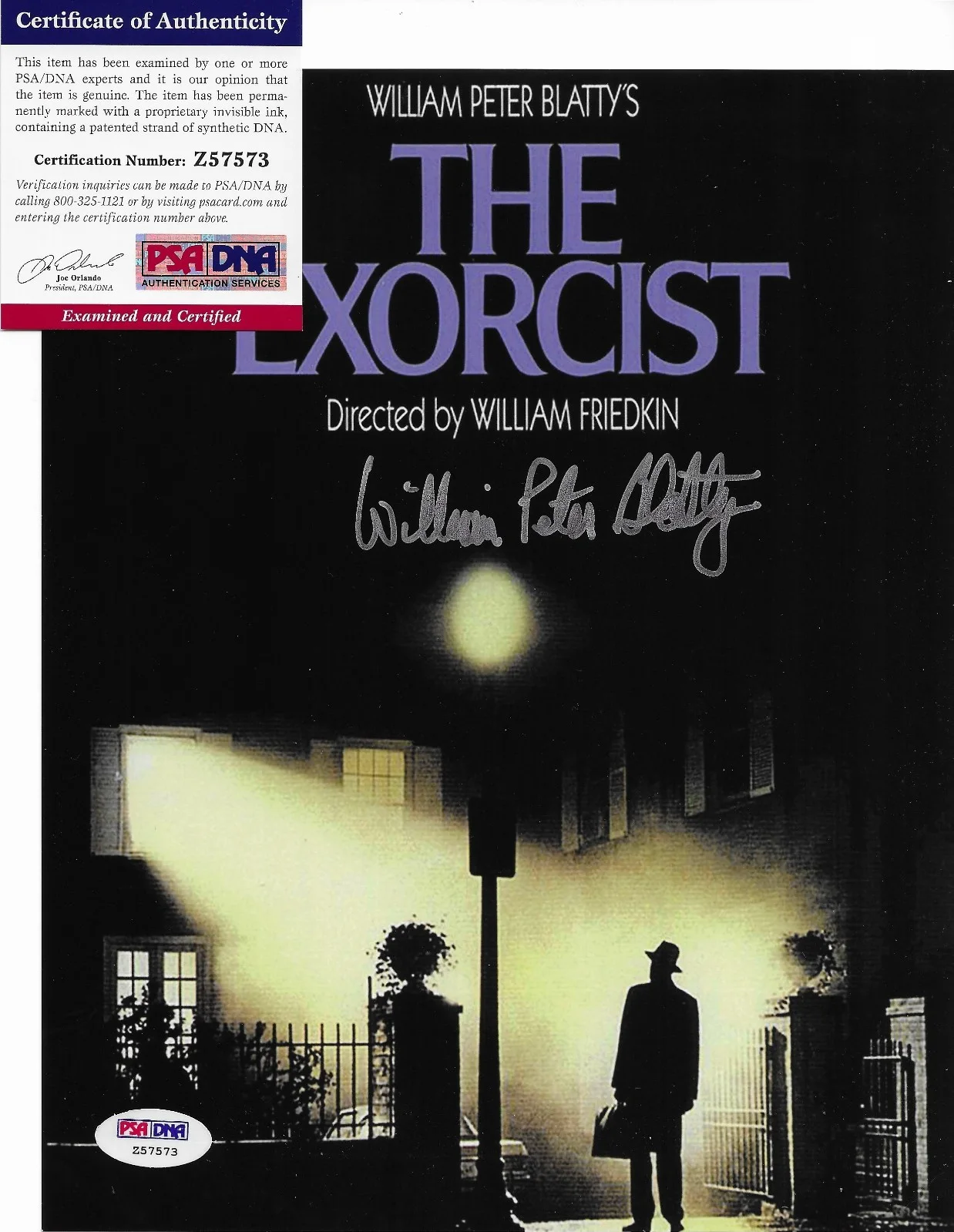 William Peter Blatty — William Peter Blatty PSA/DNA COA Signed 8x10 Photo Autographed The Exorcist, изображение 2