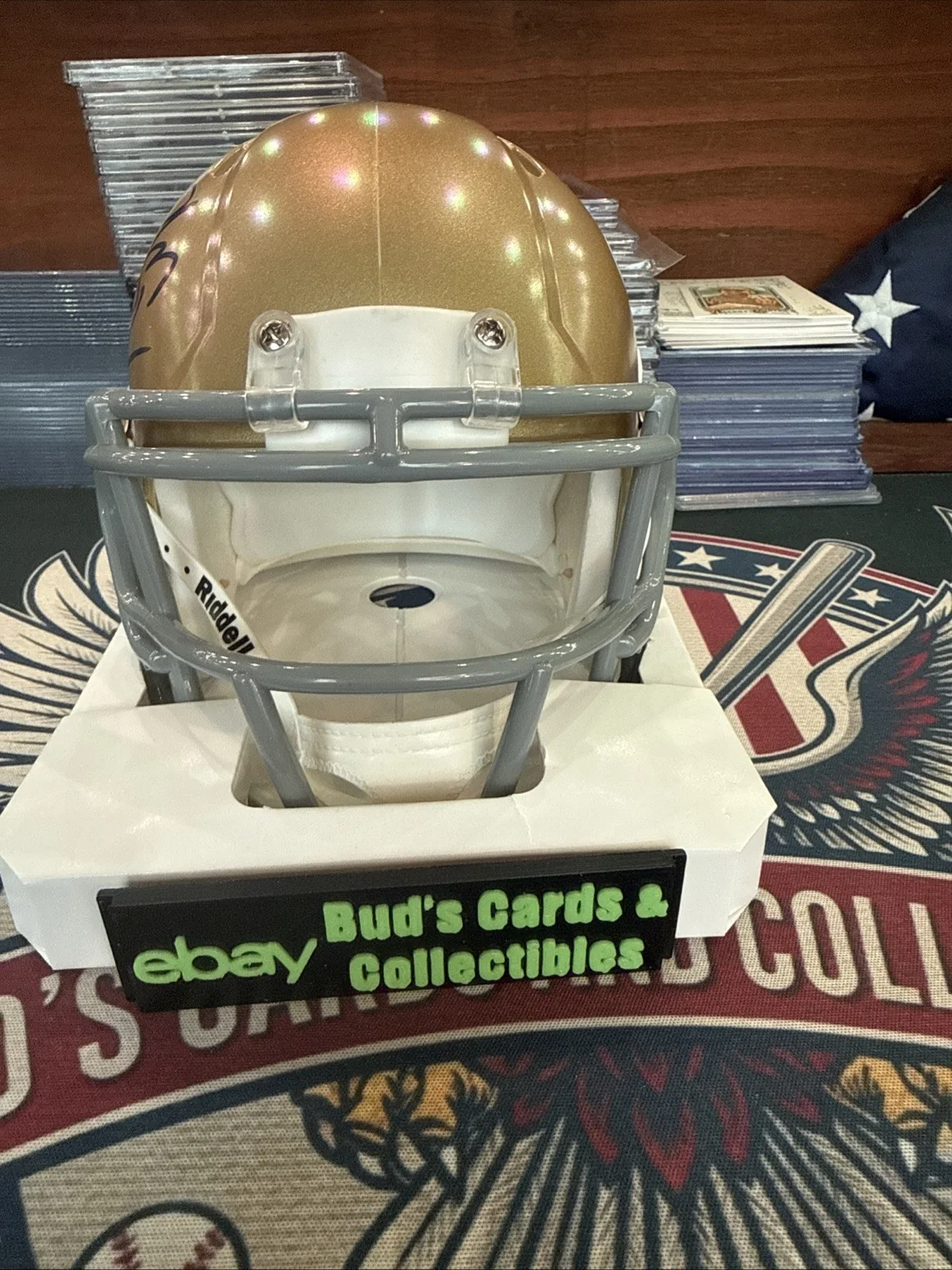 Chevy Chase — Chevy Chase Signed Christmas Vacation Riddell Mini Helmet Beckett COA, image 3