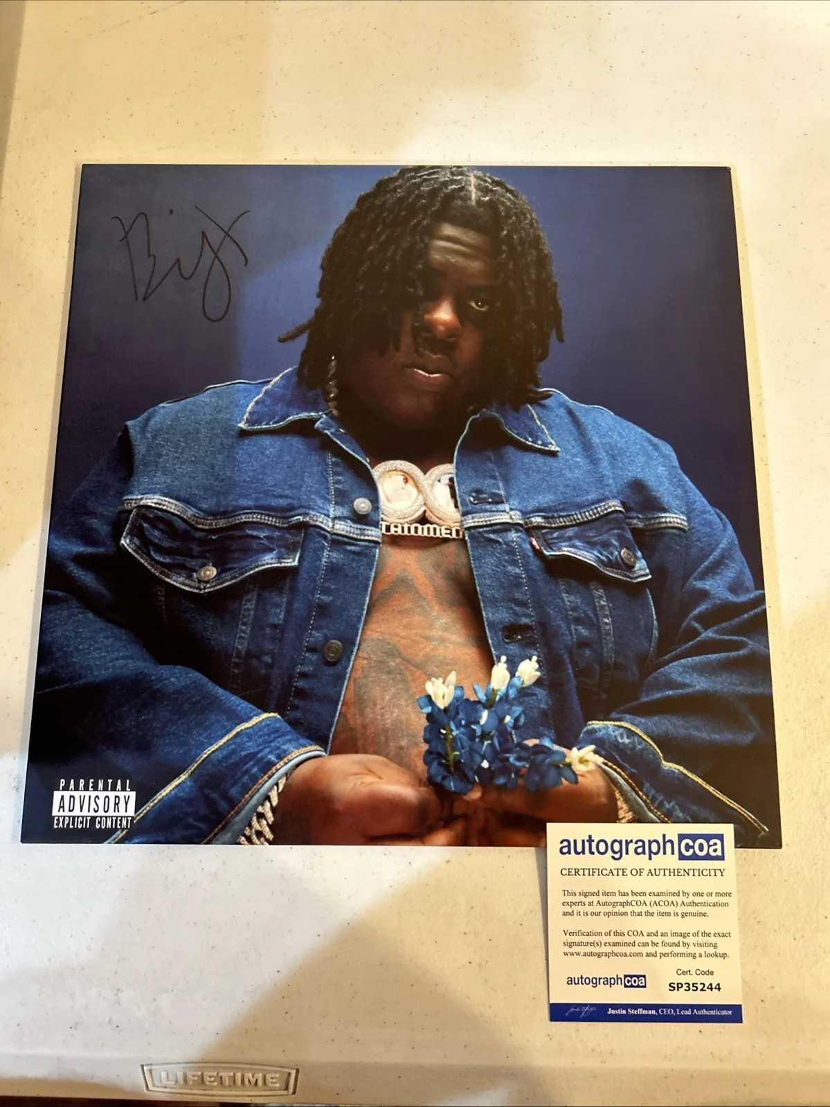 BIGXTHAPLUG SIGNED AUTOGRAPH VINYL ALBUM ACOA I HOPE YOURE HAPPY RECORD RAP, изображение 2