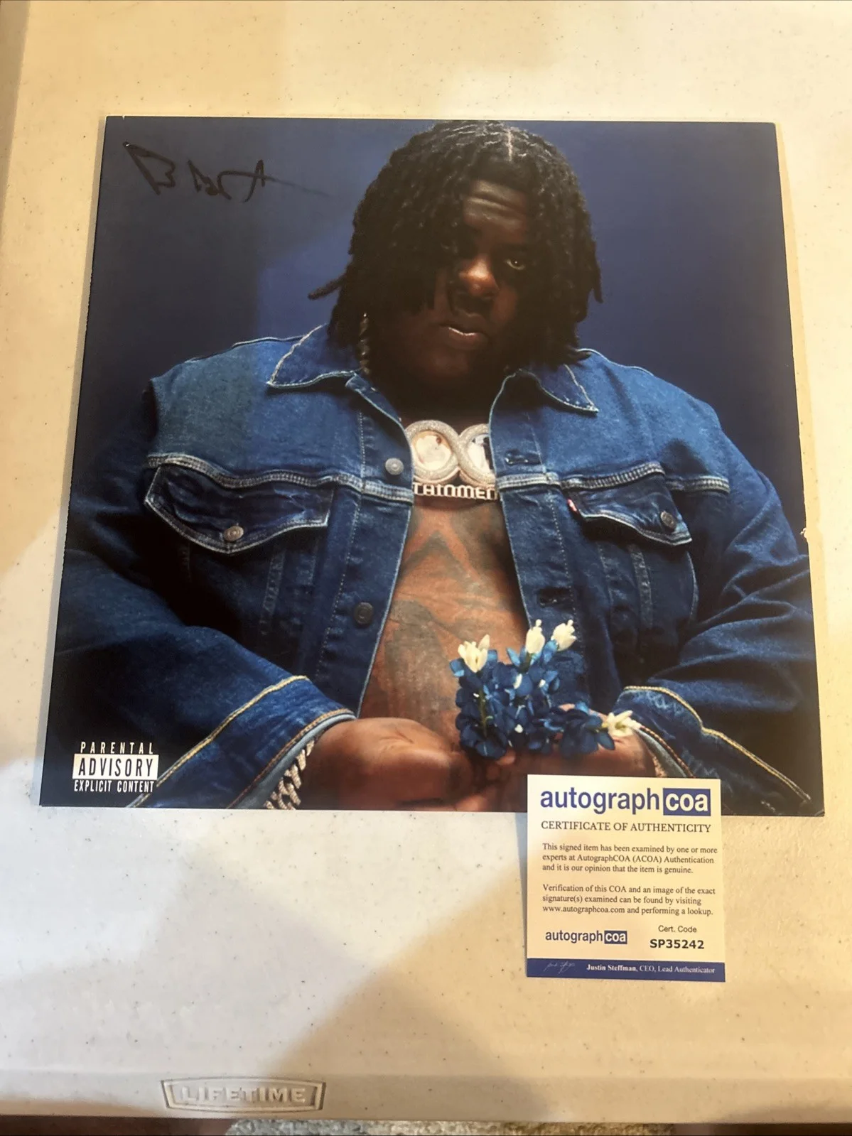 BIGXTHAPLUG SIGNED AUTOGRAPH VINYL ALBUM ACOA I HOPE YOURE HAPPY RECORD RAP, image 3