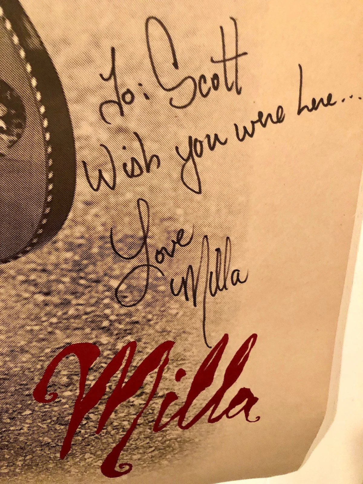 Milla Jovovich signed promo poster for The Divine Comedy debut album 1994 MINT, изображение 2