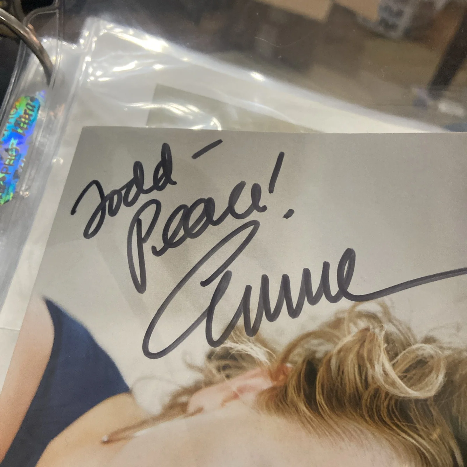 Emme — Emme Model Autographed Signed 5.5"x8.5" Photo/Info Pamphlet 2 sided piece, image 2