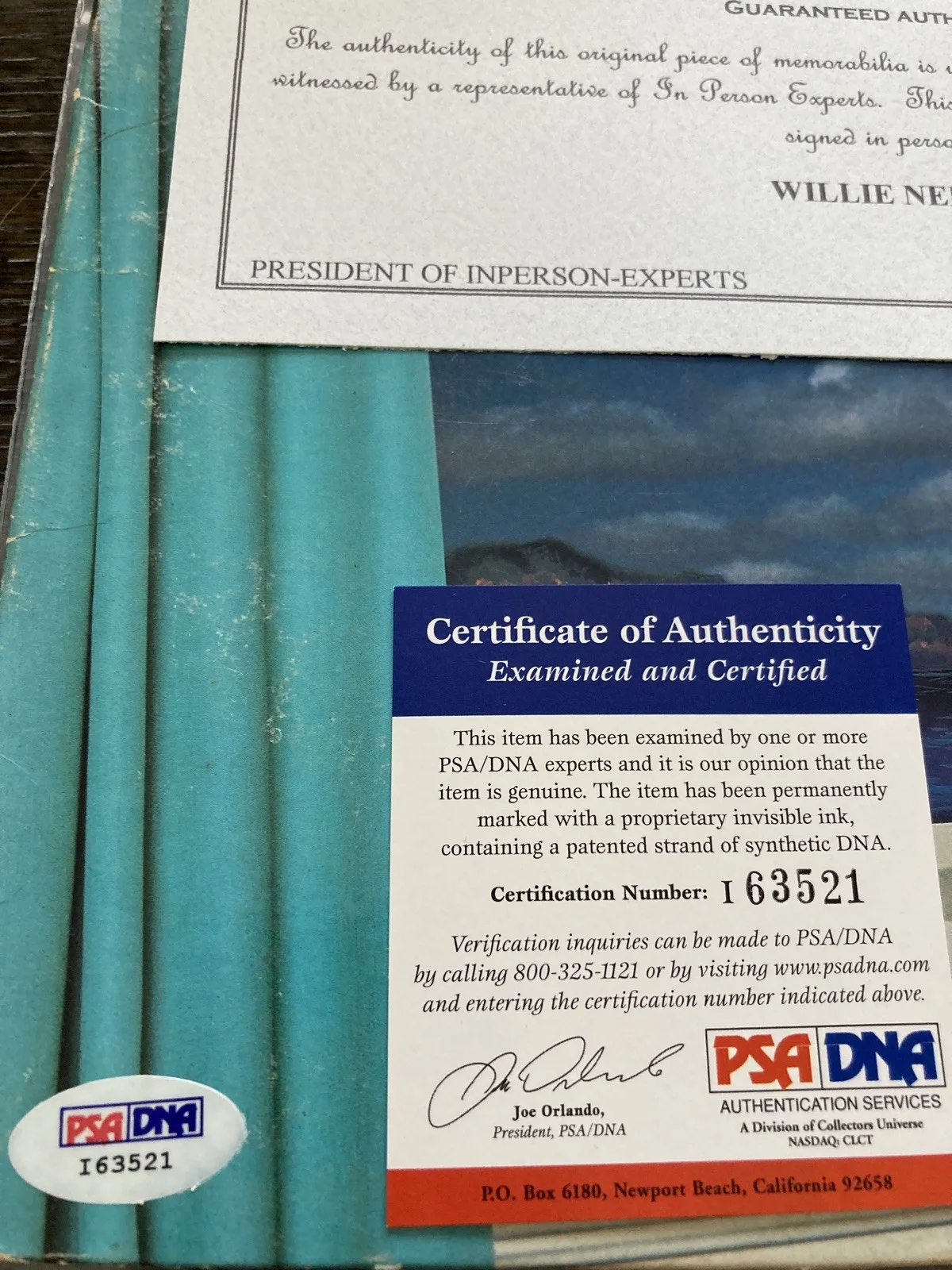 Willie Nelson Signed Auto Without a Song LP Record Album Cover PSA/DNA COA vinyl, image 2