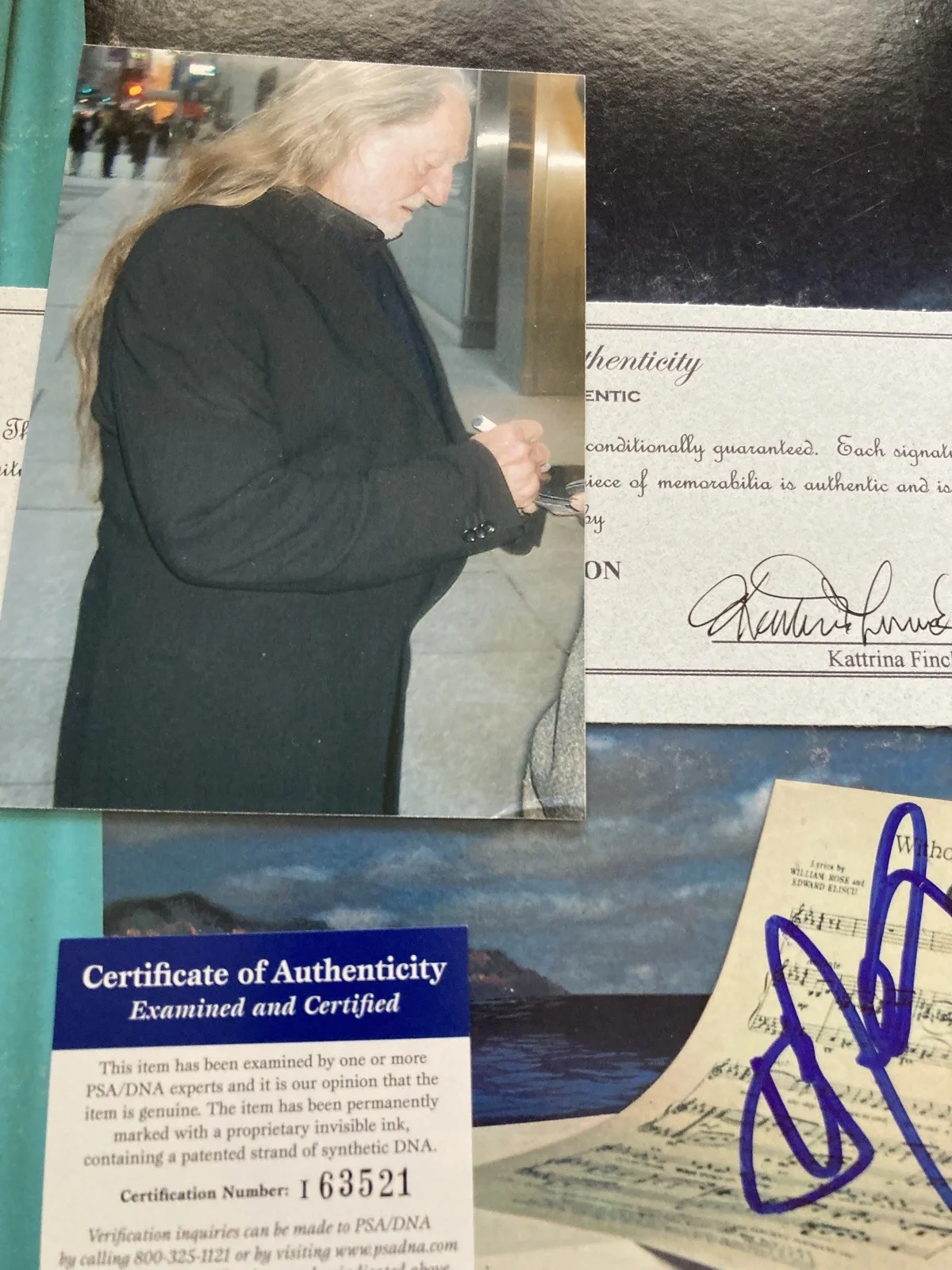 Willie Nelson Signed Auto Without a Song LP Record Album Cover PSA/DNA COA vinyl, image 3