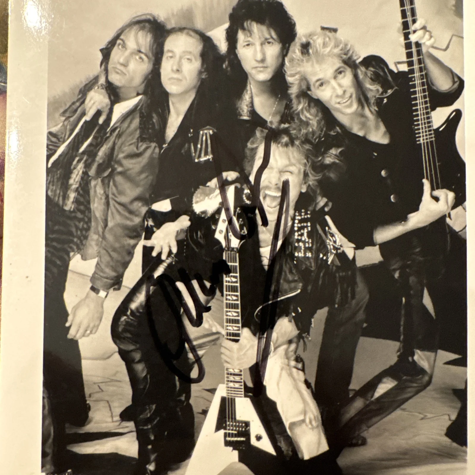 Rudolph Schenker Signed In Person SCORPIONS 5x7” Photo Rock & Roll VG+ Condition, изображение 2