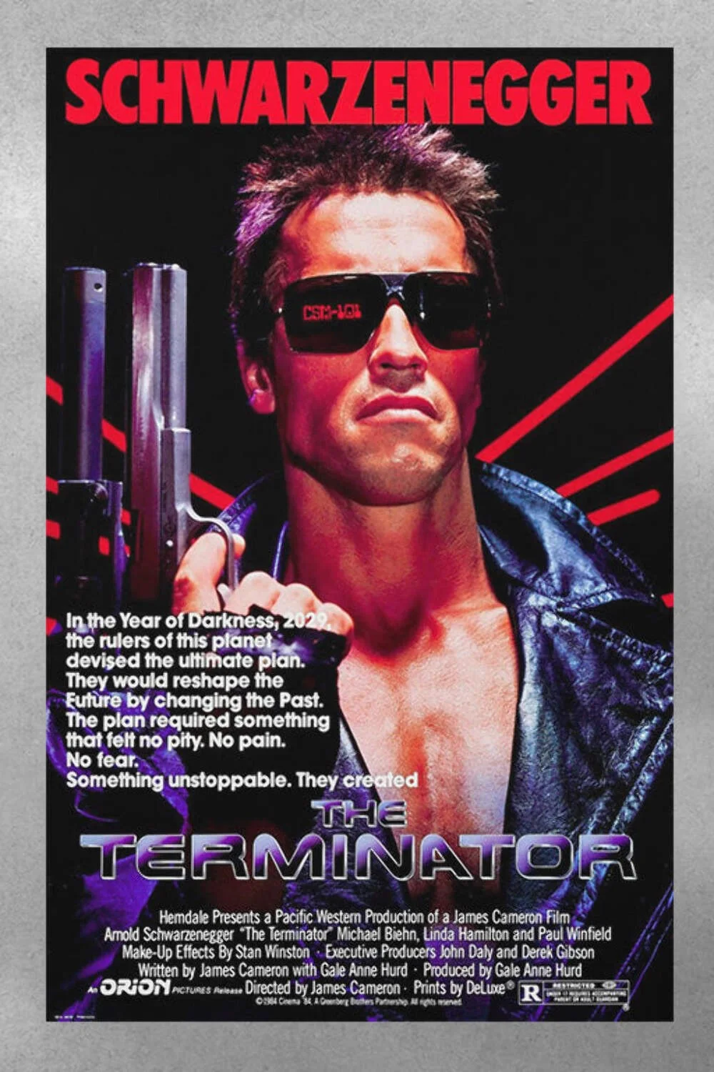 The Terminator Arnold Schwarzenegger | Sci-Fi Movie Poster | 80s Action Film Pri, изображение 3