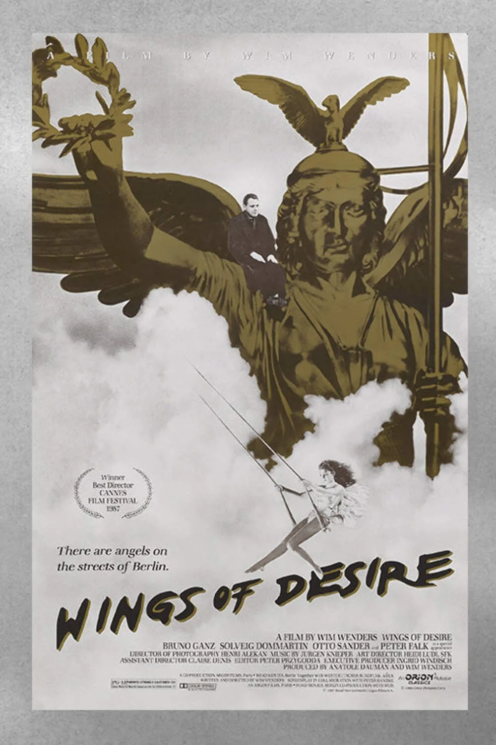 Wings of Desire Bruno Ganz | Classic Film Poster | Wim Wenders Movie Art | Cinem, изображение 3