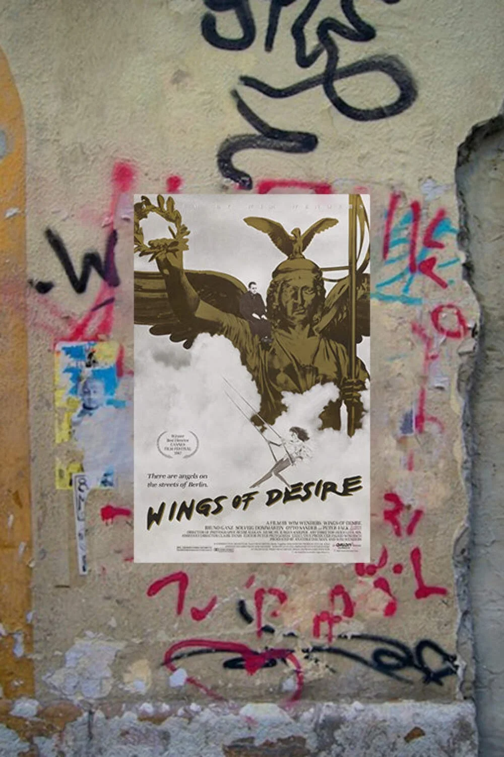 Wings of Desire Bruno Ganz | Classic Film Poster | Wim Wenders Movie Art | Cinem, изображение 4