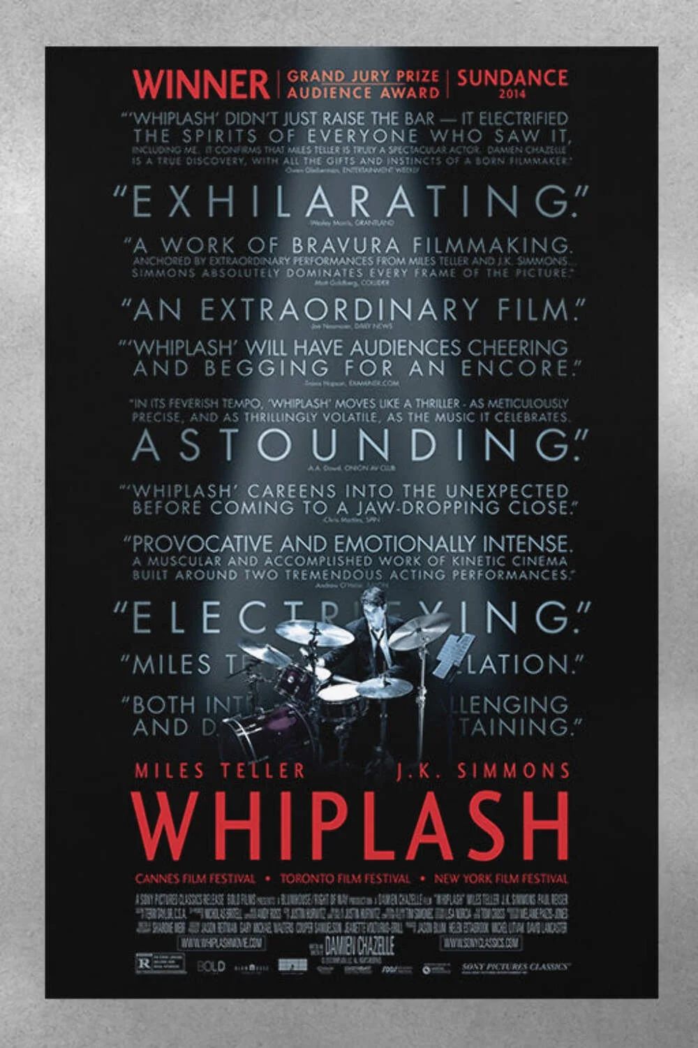 Whiplash Miles Teller Poster | J.K. Simmons Wall Art | Jazz Movie Print | Glossy, изображение 3