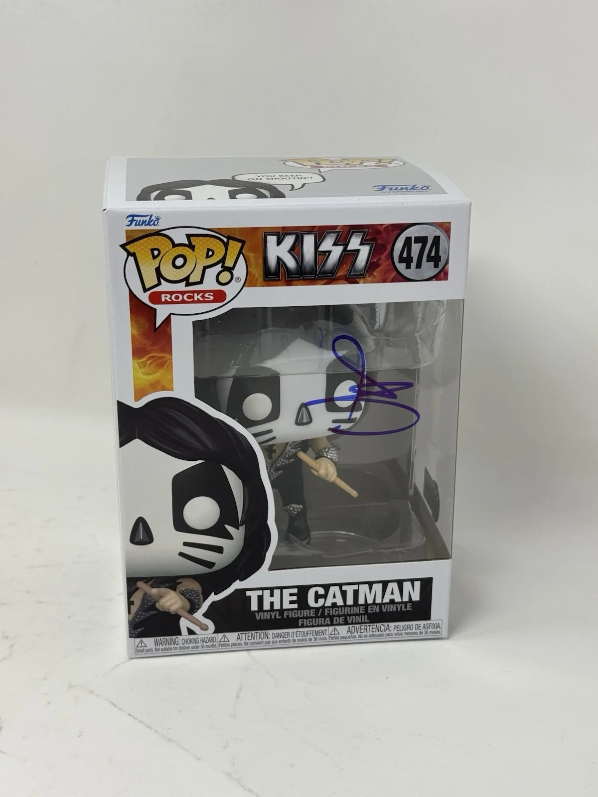 Christopher Mintz-Plasse — Christopher Mintz-Plasse 'Role Models' Signed KISS The Catman Funko Pop BAS COA, изображение 2