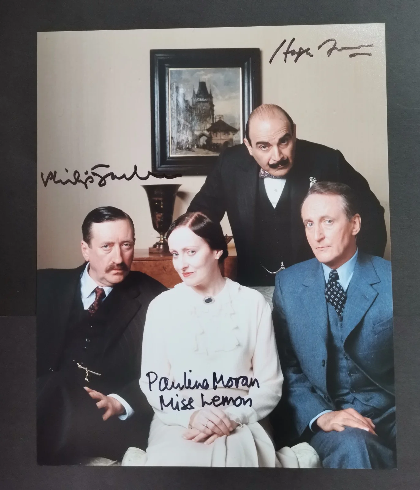 David Suchet — POIROT and Cast (3) Signed Autographed 10x8 Photo, image 4