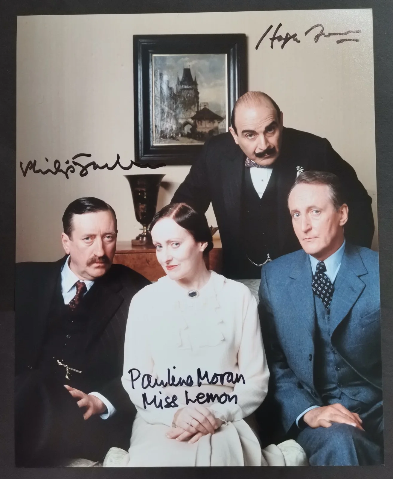 David Suchet — POIROT and Cast (3) Signed Autographed 10x8 Photo, image 5