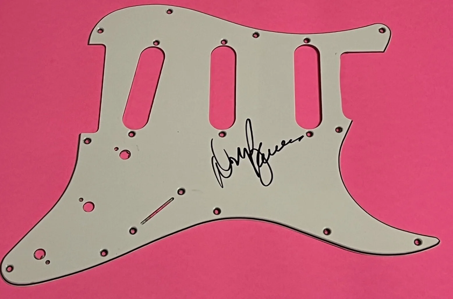 DON BARNES 38 SPECIAL AUTOGRAPHED SIGNED ELECTRIC GUITAR PICK GUARD #b *PROOF*, image 2