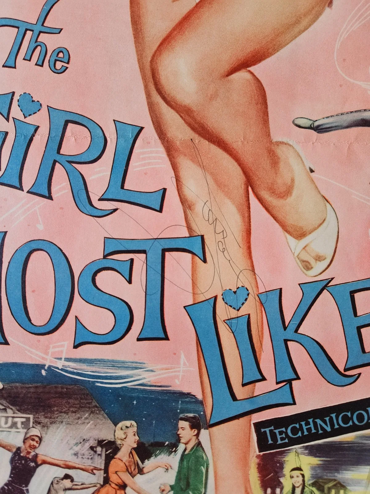 Jane Powell — Jane Powell Signed "Girl Most Likely" 14x36 Original Movie Poster & JSA COA, изображение 2
