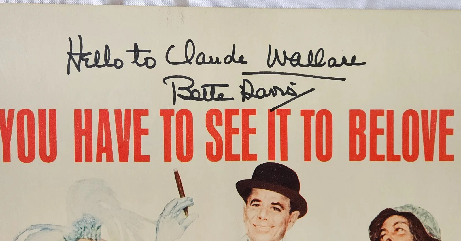 Bette Davis — Bette Davis Signed "Pocketful of Miracles" 14x36 Original Movie Poster & JSA COA, изображение 2