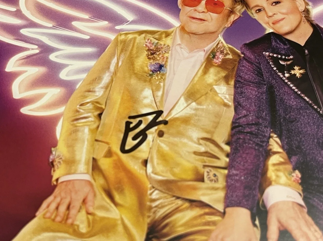ELTON JOHN SIGNED WHO BELIEVES IN ANGELS ART CARD + VINYL RECORD AUTOGRAPH COA, image 2