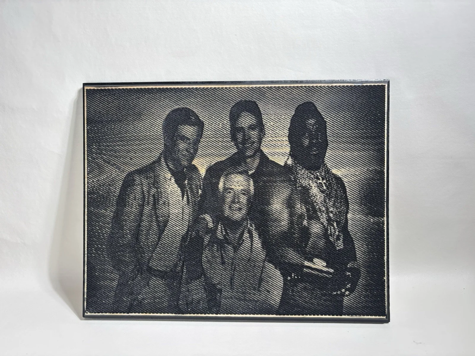 The A-Team Cast Wood Engraved Engraving Photo Mr. T + 3 Hanging with Hook, изображение 2