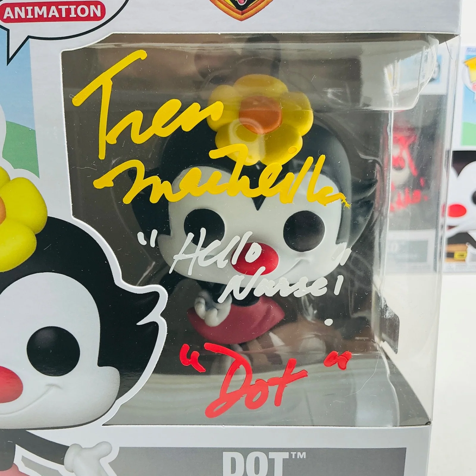 Animaniacs Autographed X3 Yakko Wakko Dot Animation Funko Pop Set OC Marketing, image 2