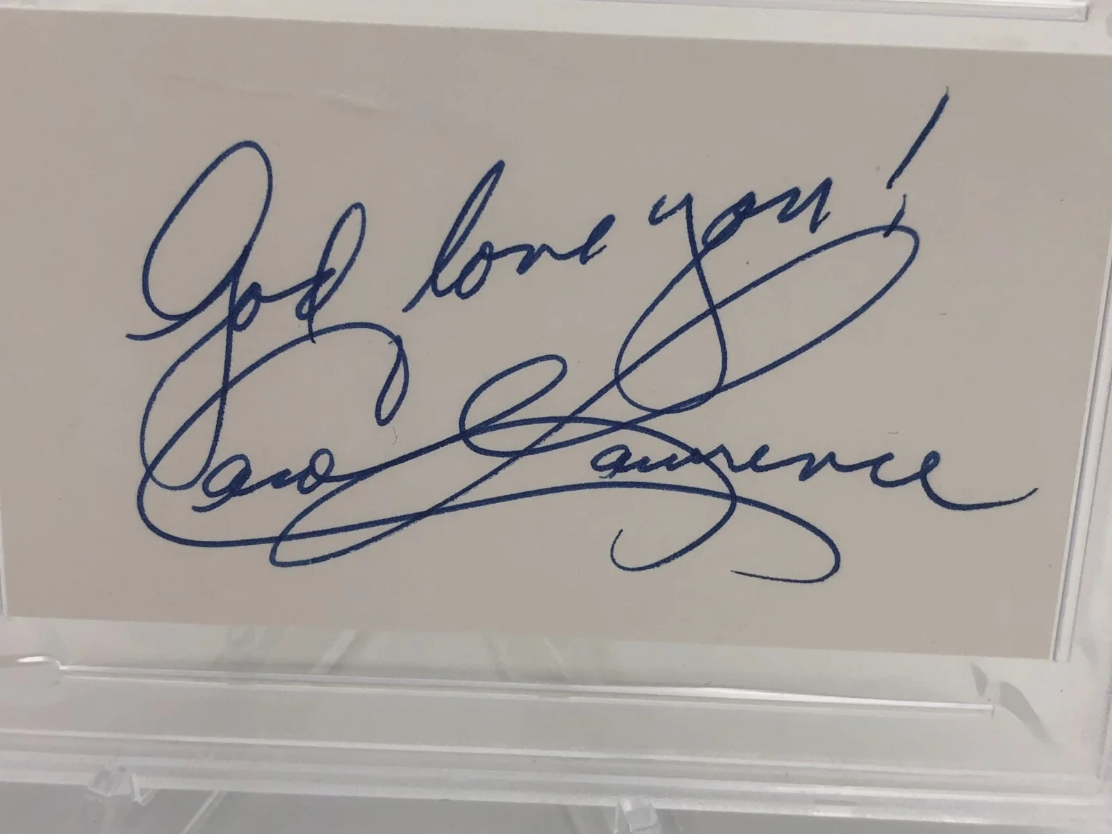 CAROL LAWRENCE AUTO Signed PSA AUTHENTIC Index Card WEST SIDE STORY as MARIA, image 3