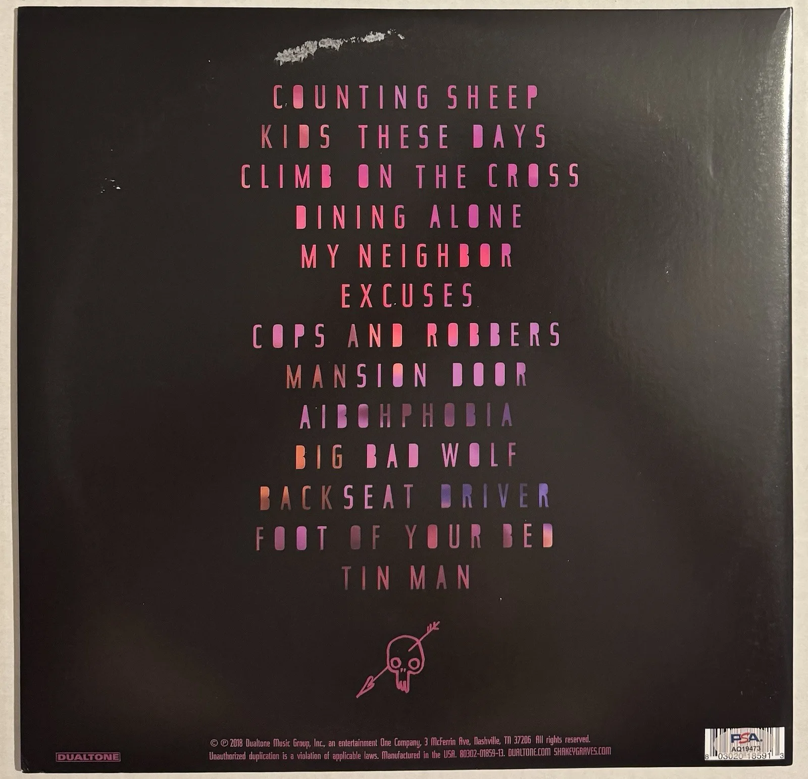 Shakey Graves Signed Autographed Can’t Wake Up Vinyl PSA/DNA COA, изображение 2
