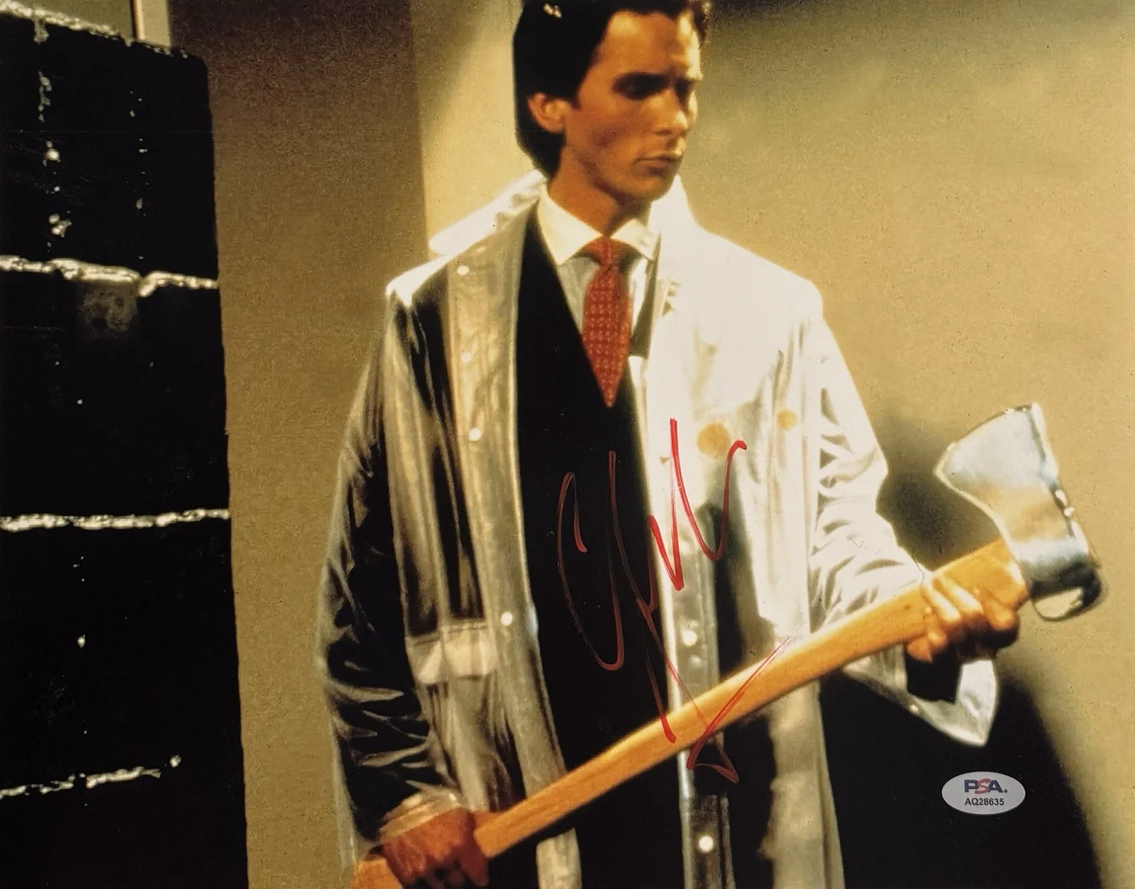 Christian Bale — Christian Bale Signed Autographed Patrick Bateman Psycho 11x14 Photo PSA/DNA