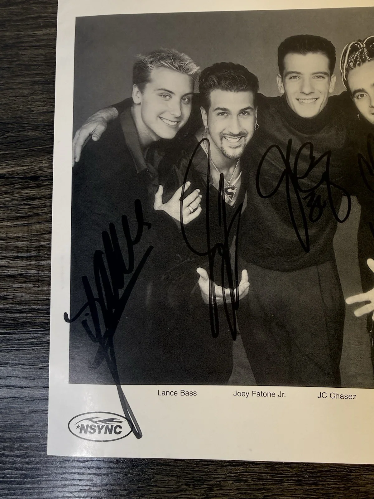 *NSYNC RCA Records Promo Photo With Justin Timberlake +4 Printed Autographs., изображение 2