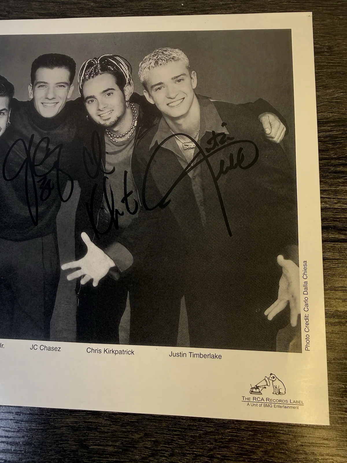 *NSYNC RCA Records Promo Photo With Justin Timberlake +4 Printed Autographs., изображение 3