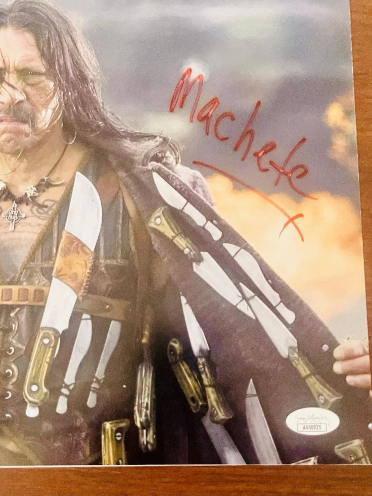 Danny Trejo — Foto firmada por Danny Trejo 11x14 machete película autógrafo certificado de autenticidad JSA, изображение 2