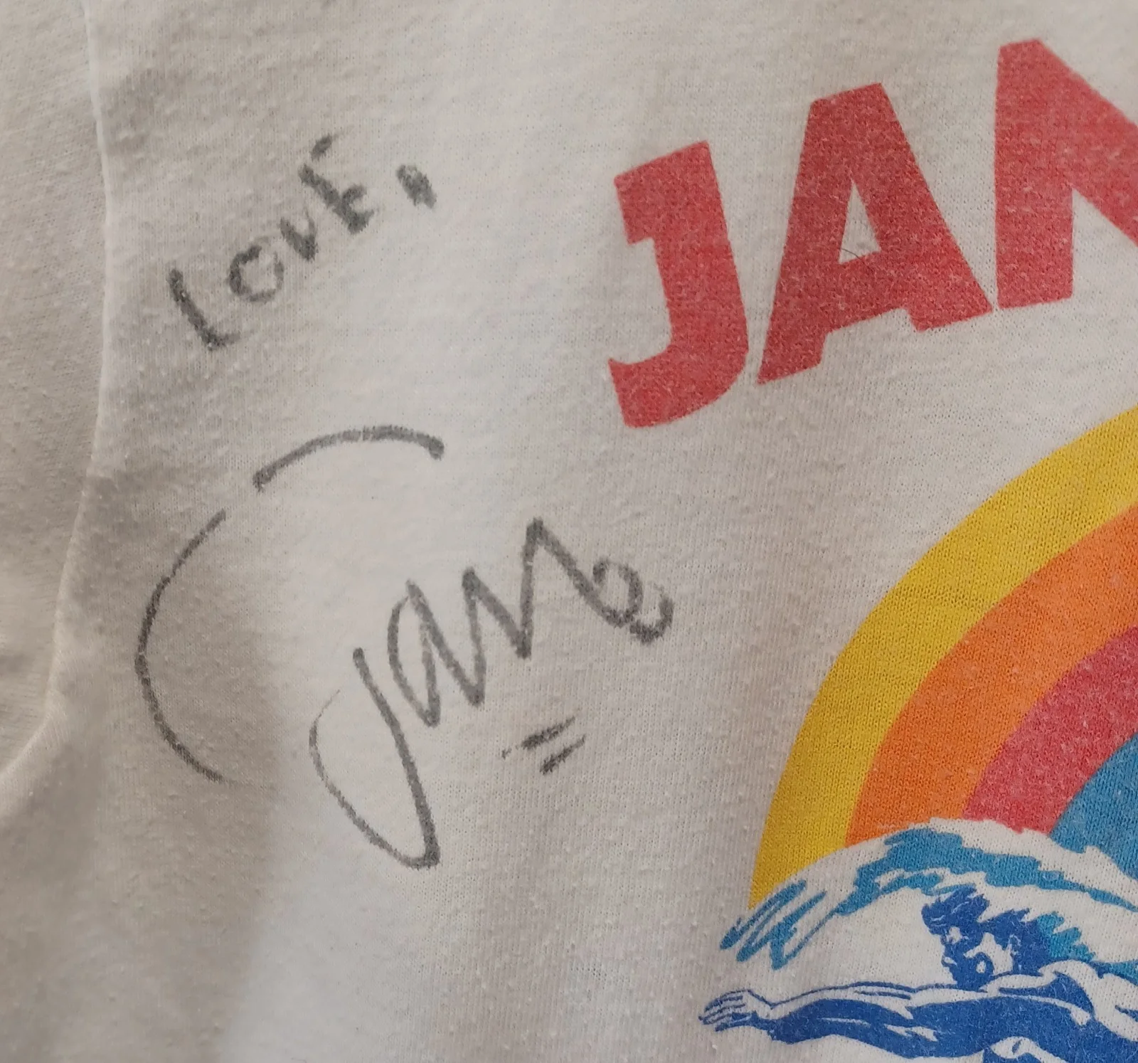 Vintage Jan & Dean Autographed Hand Signed T-shirt Size M Never Worn Made In USA, image 2