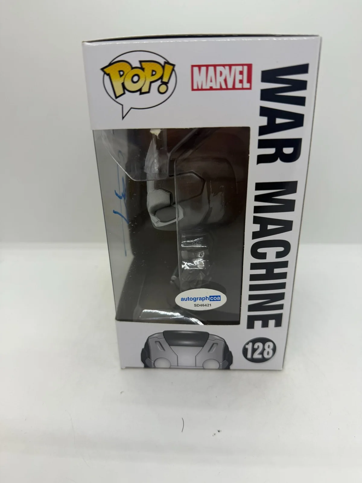 Don Cheadle Signed War Machine Funko Pop Marvel Avengers Civil War #128 ACOA, изображение 2