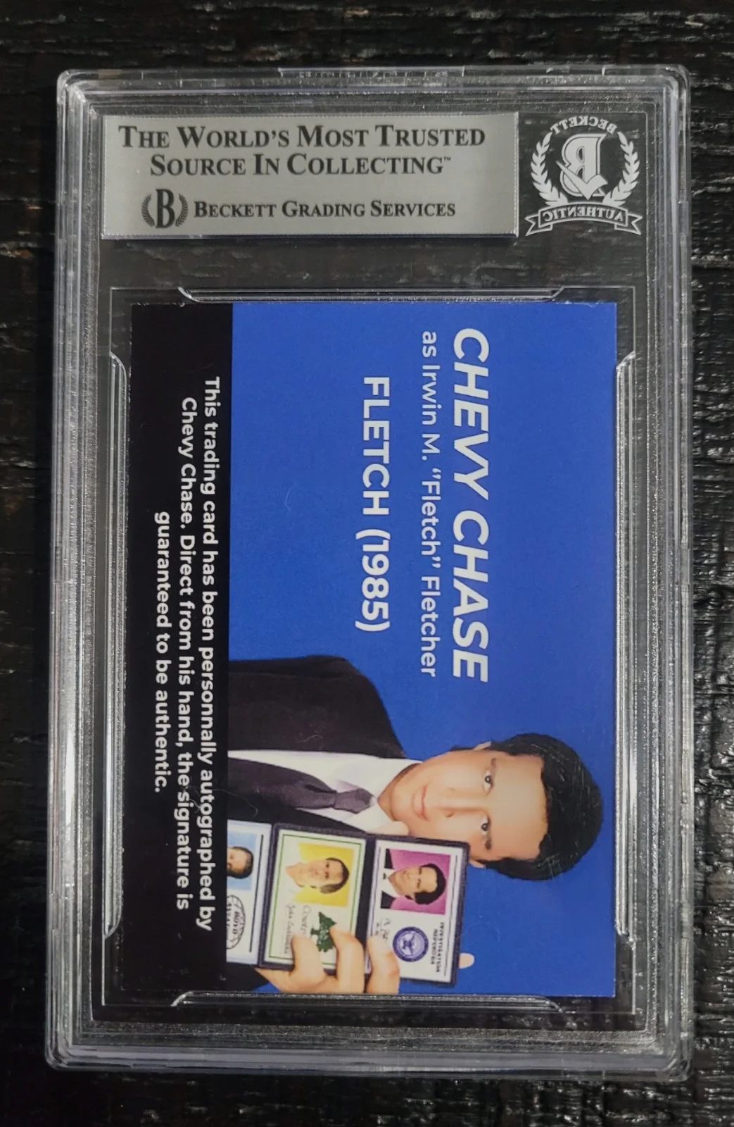 Chevy Chase — Chevy Chase Signed "Fletch " Trading Card, (BAS) Beckett Certified, изображение 3