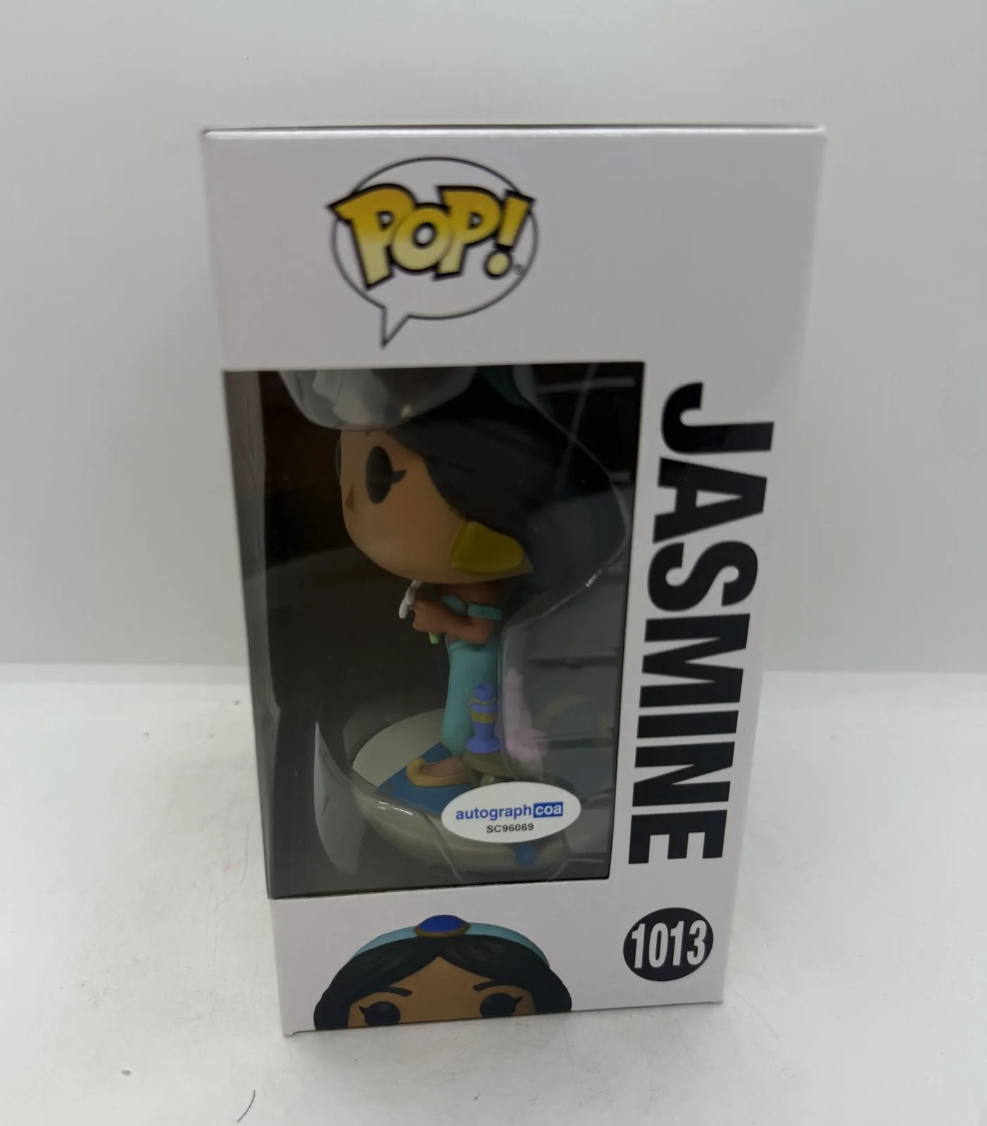 Linda Larkin Signed Jasmine Funko Pop Disney Aladdin Princess Insc. #1013 ACOA, image 2