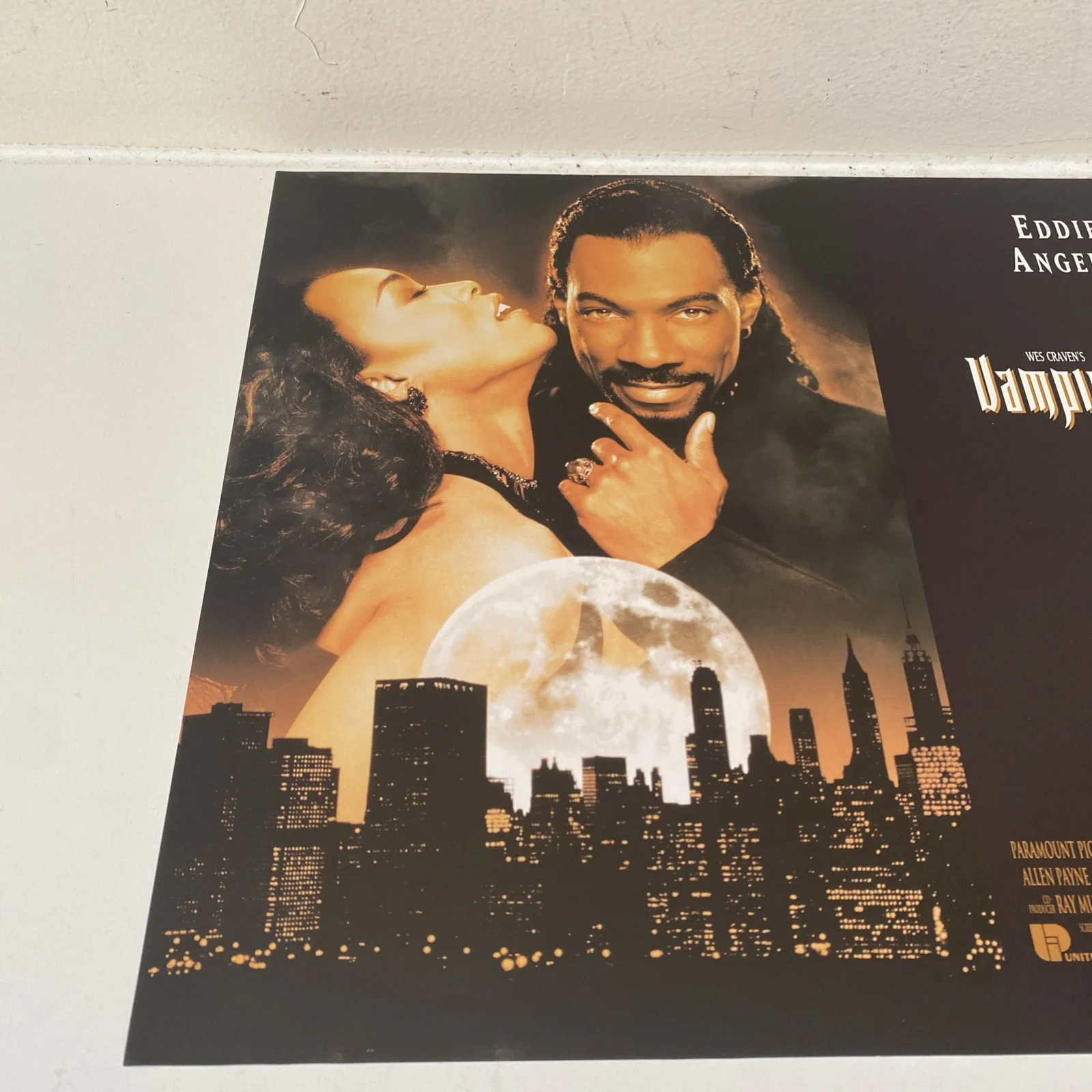 Wes Craven’s Vampire In Brooklyn UK Quad Original Film Movie Cinema Poster 1996, изображение 2