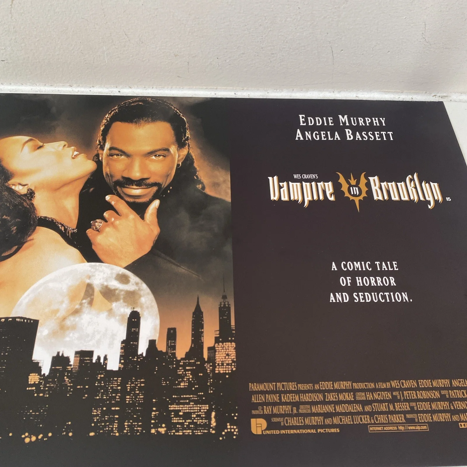 Wes Craven’s Vampire In Brooklyn UK Quad Original Film Movie Cinema Poster 1996, изображение 4