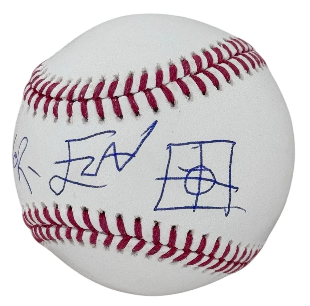 Flavor Flav Signed Major League Baseball w/ Public Enemy Sketch BAS Beckett, изображение 3