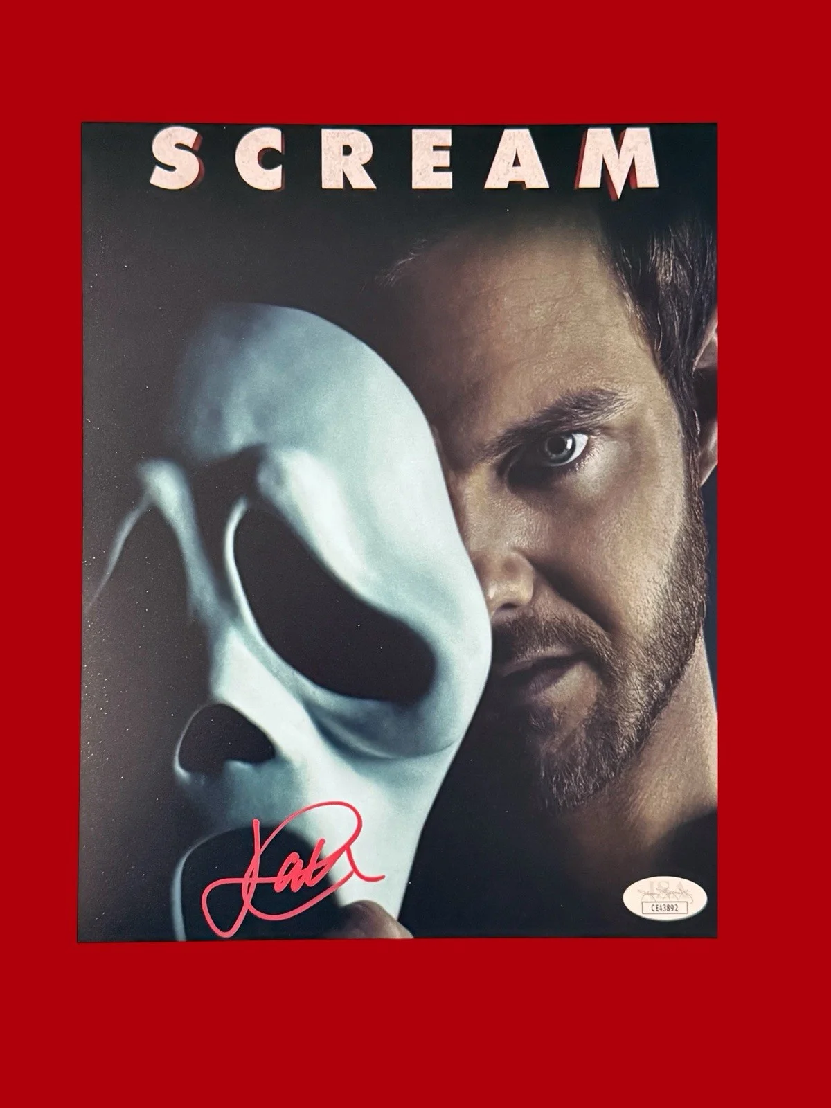JACK QUAID — JACK QUAID SIGNED 8X10 SCREAM AUTOGRAPH SCREAM V GHOSTFACE RICHIE KIRSCH JSA (A), image 2