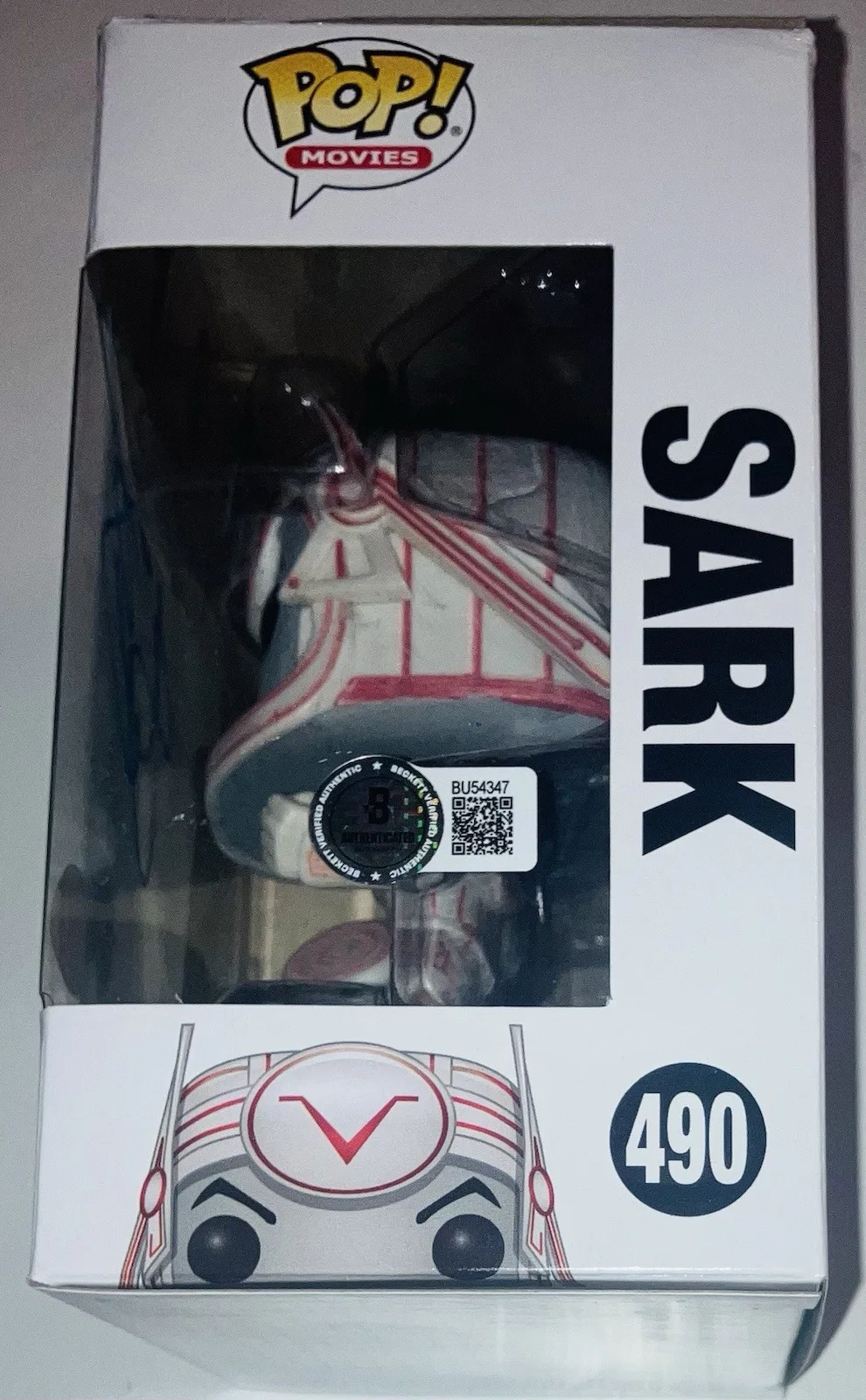 STEVEN LISBERGER SIGNED AUTOGRAPHED TRON SARK FUNKO POP 490 DIRECTOR BECKETT COA, image 2