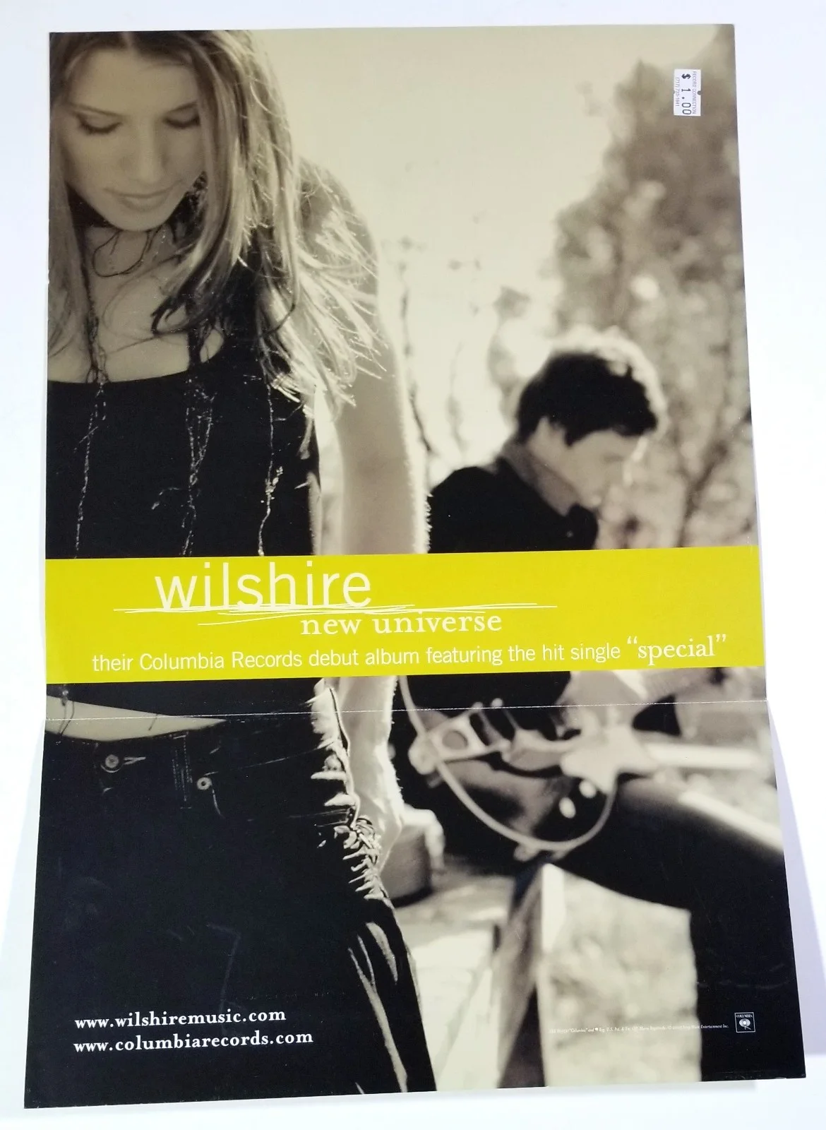 Wilshire band hand SIGNED 2003 New Universe Album 12x12 Promo Poster Flat COA, изображение 2
