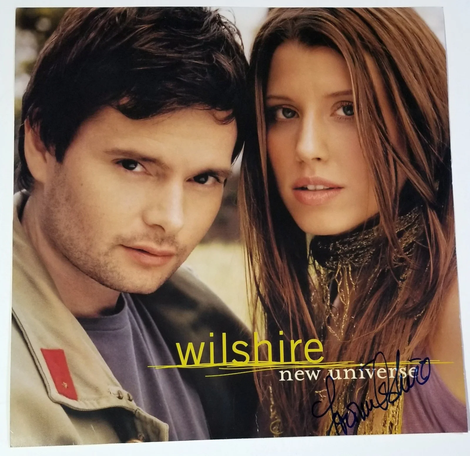Wilshire band hand SIGNED 2003 New Universe Album 12x12 Promo Poster Flat COA, изображение 3