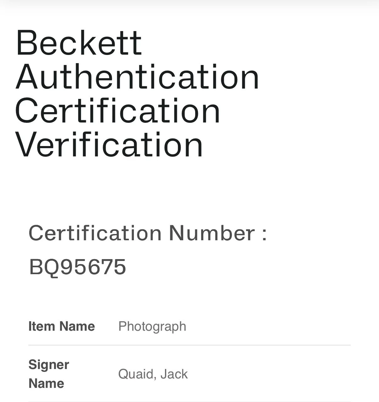 JACK QUAID — JACK QUAID SIGNED 11x14 AUTOGRAPH SCREAM V GHOSTFACE RICHIE KIRSCH BAS BQ95675, image 4