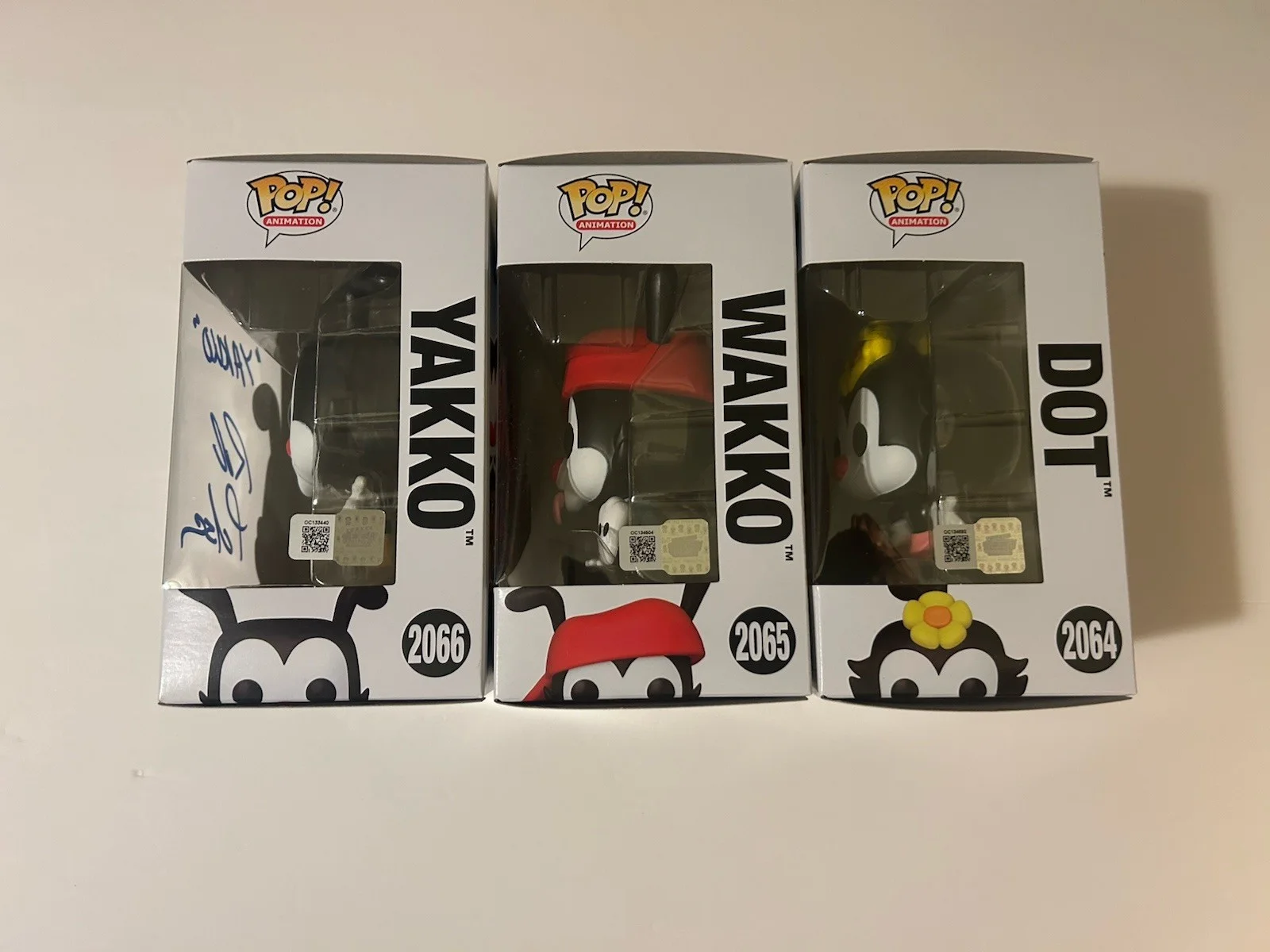 Jess Harnell — Set 3 Signed ANIMANIACS Funko Pops Yakko Wakko Dot Paulsen MacNeille Harnell, изображение 2