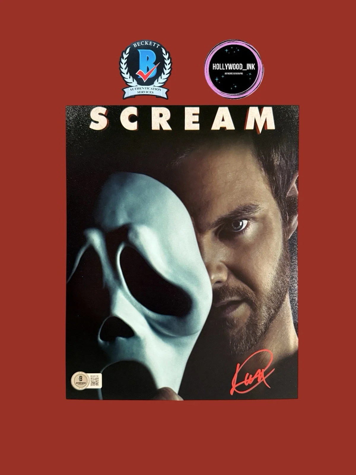 JACK QUAID — JACK QUAID SIGNED 8X10 AUTOGRAPH SCREAM V GHOSTFACE RICHIE KIRSCH BECKETT