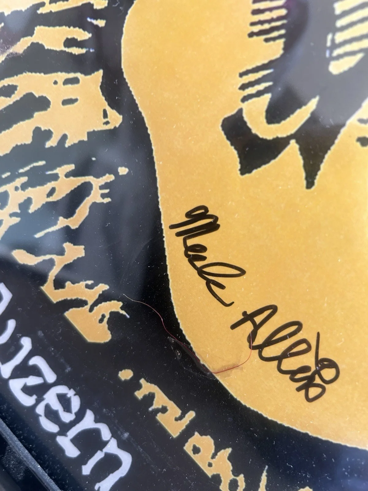 Murder Junkies Poster Autographed With A Merle Beard Hair. 100% Authentic, image 2