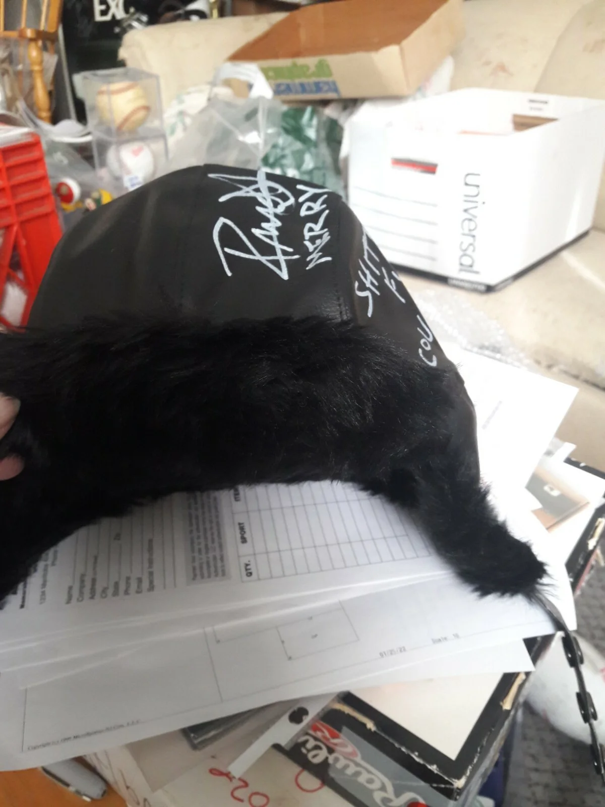 Randy Quaid — Christmas Vacation Randy Quaid Signed Hat Merry Xmas Shi$$ers Full Cousin Ed JSA, изображение 2