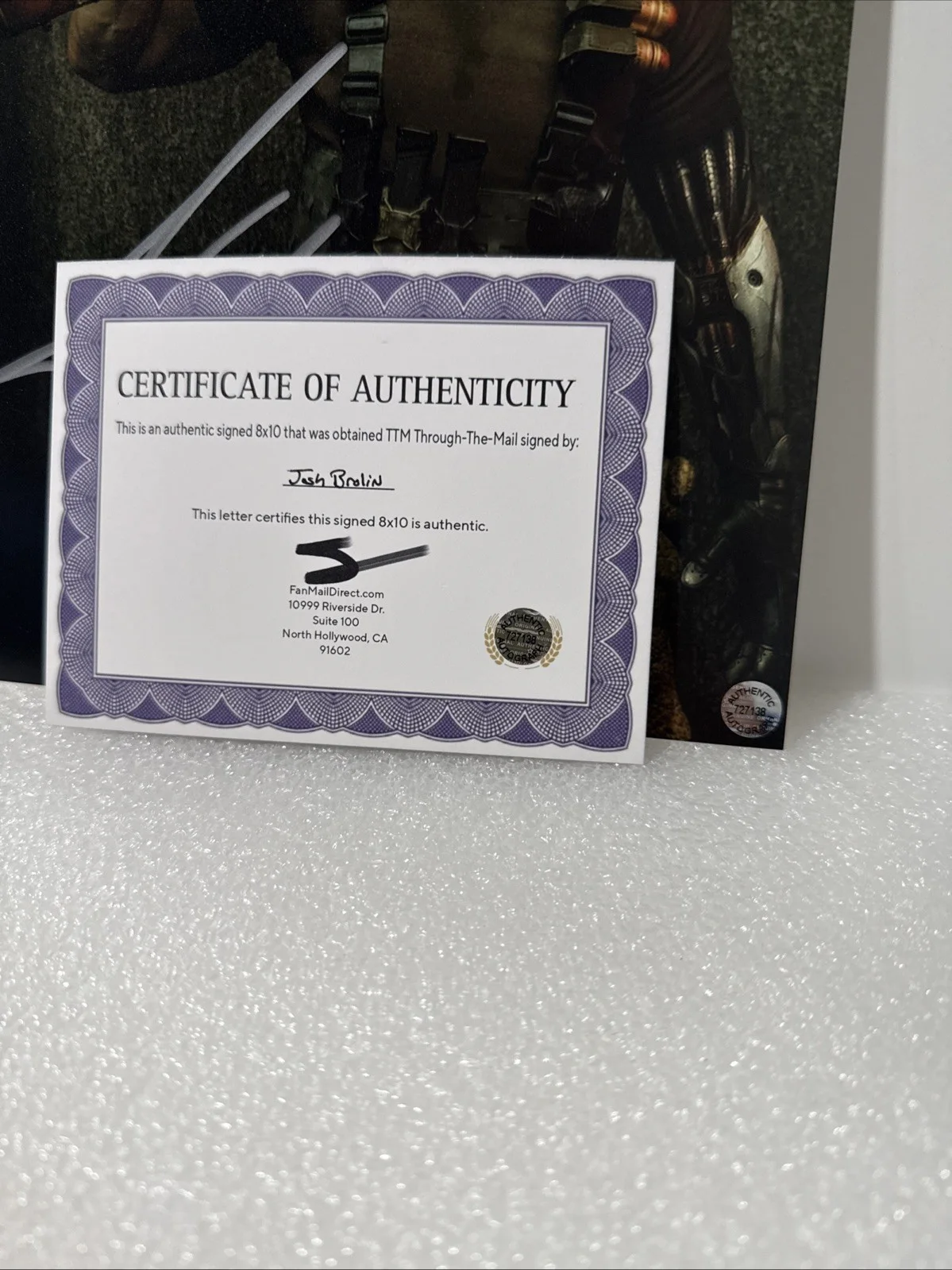 actor — Josh Brolin (Actor) Signed Autographed 8x10 photo - AUTO COA, image 2