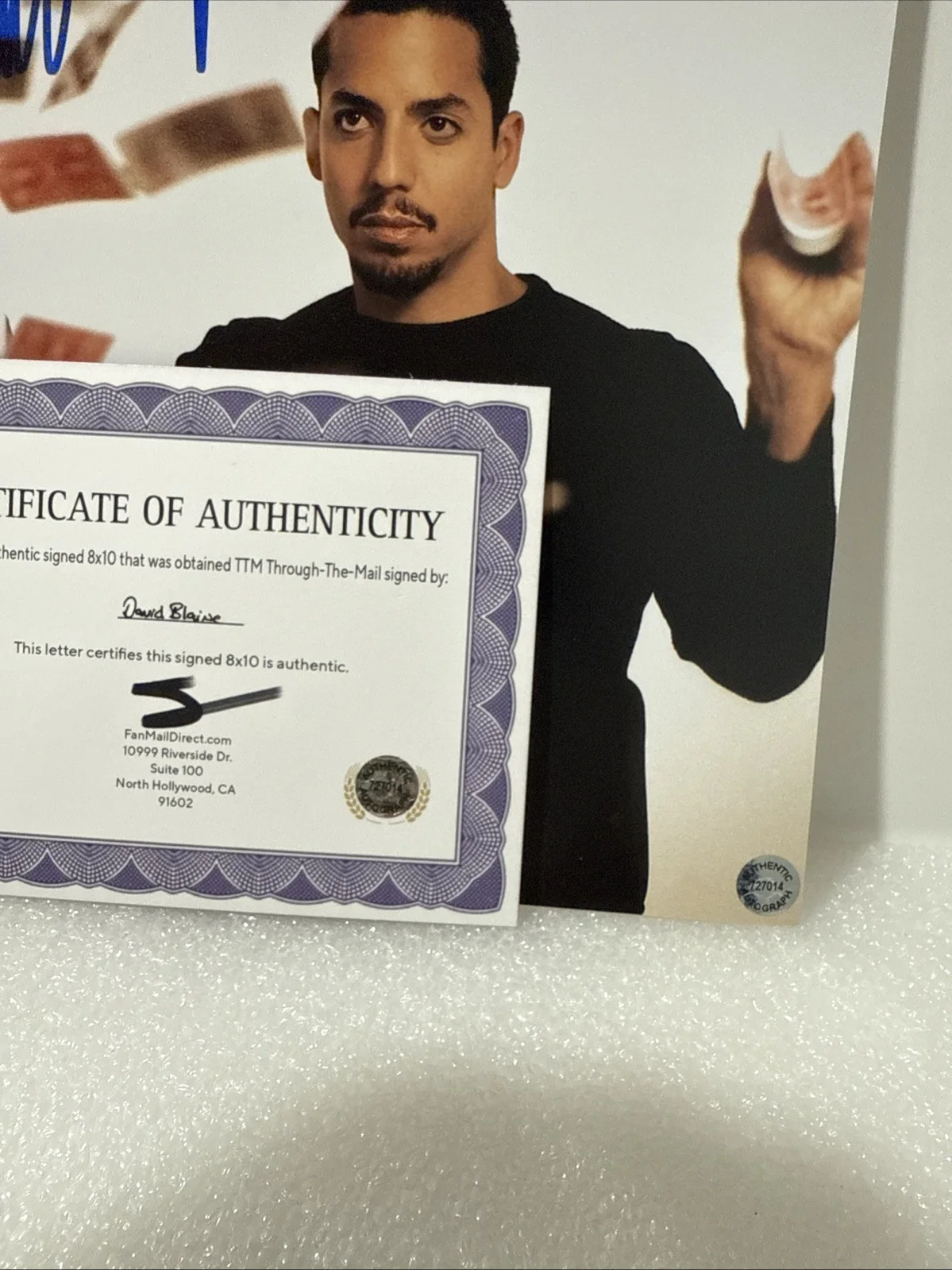 David Blaine (Illusionist/Magician) Signed Autographed 8x10 photo - AUTO w/COA, image 2