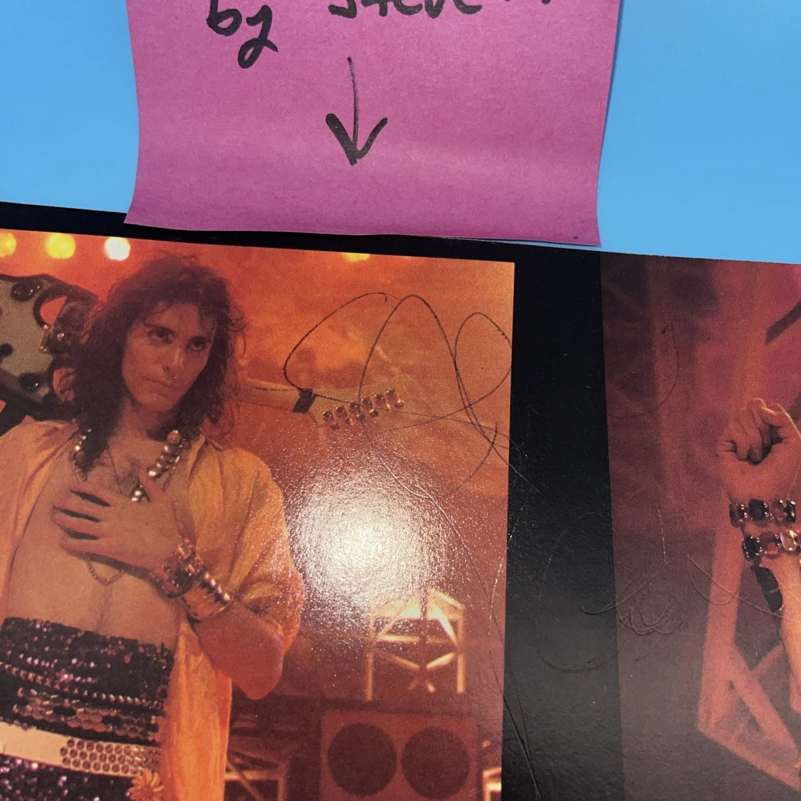 Steve Vai — Van Halen The World Tour David Lee Roth Program Steve Vai Autographed Guitarist, image 3