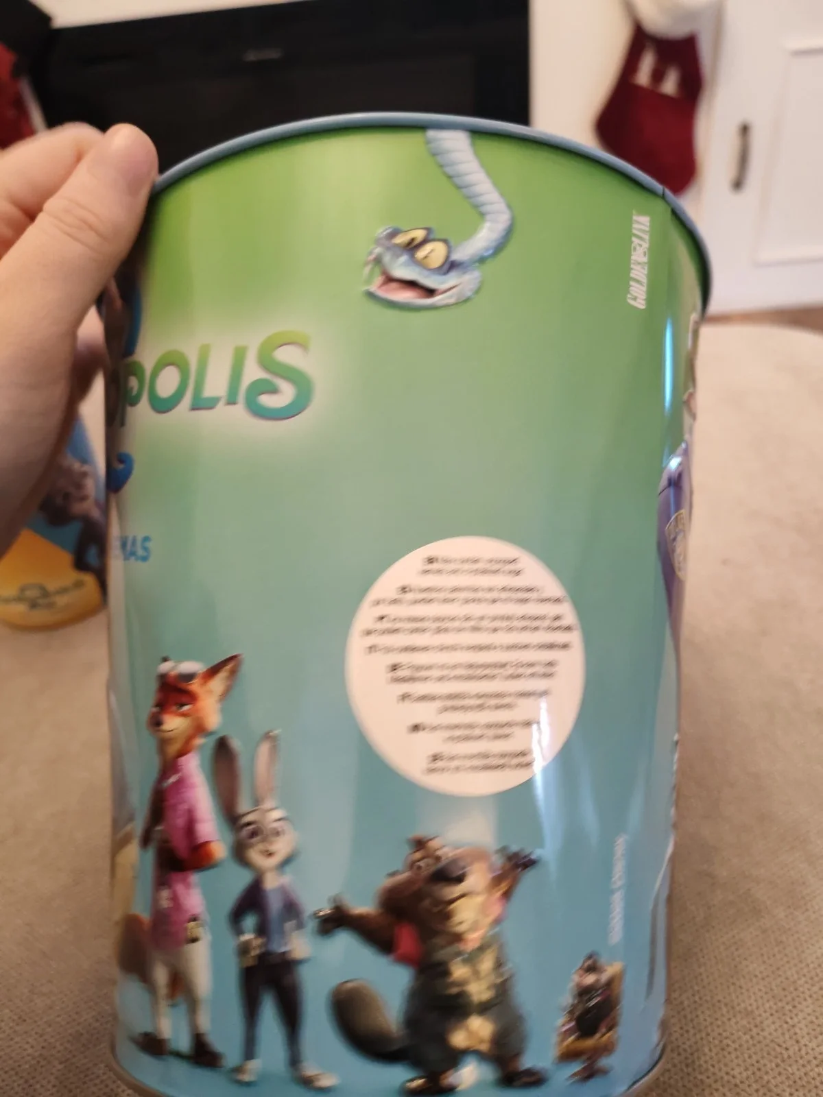 Odeon Cinema Zootropolis 2 Gary De'Snake Topper Cup & Popcorn Tin Bucket New, изображение 3